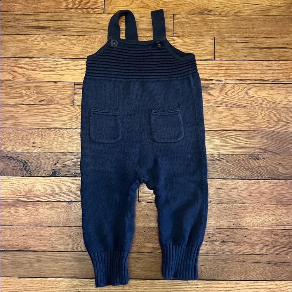 Hanna Andersson Charcoal gray Knit Overalls